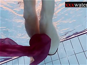 Smoking super-fucking-hot Russian ginger-haired in the pool