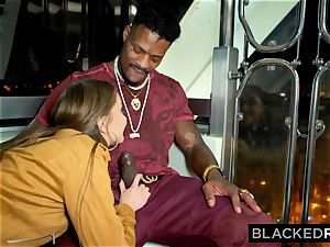 BLACKEDRAW brown-haired honey Gets pummeled Senseless By superior big black cock
